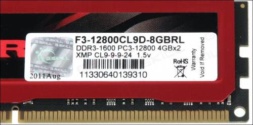 Etiqueta módulo de memoria RAM Etiqueta módulo de memoria RAM