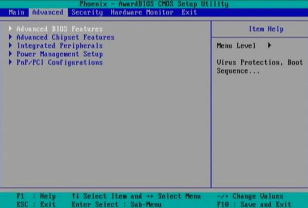 Menú avanzado de configuración Menú avanzado de configuración